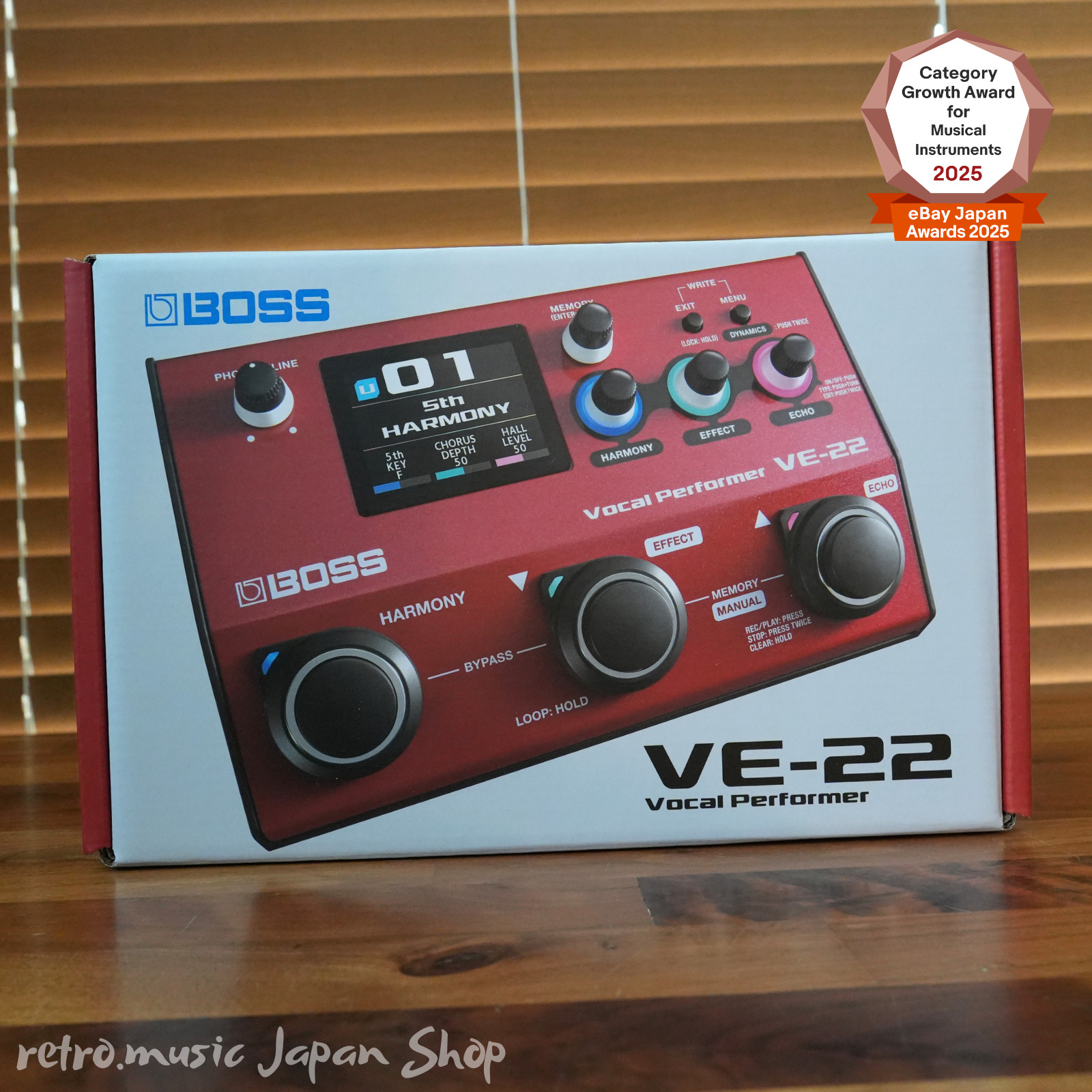 Boss VE-22 Vocal Performer Multi-Effects Processor Pedal Pitch Correct Harmony