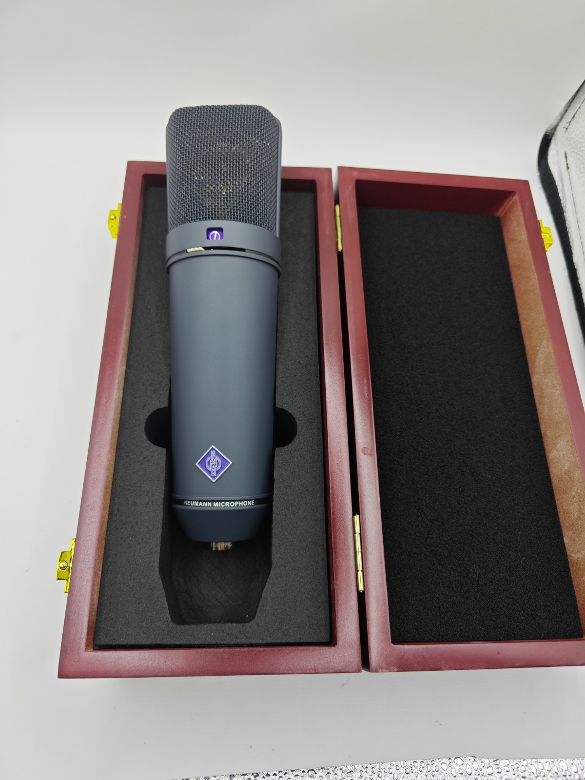 High-quality custom black U87AI condenser microphone, featuring three directiona