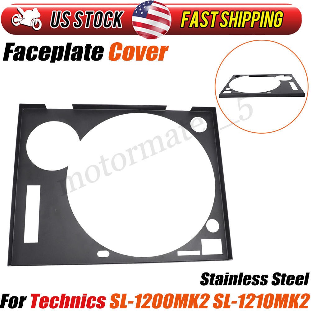 For Technics Black Faceplate Cover SL1200MK2 SL1210MK2 Turntable Panel Protector
