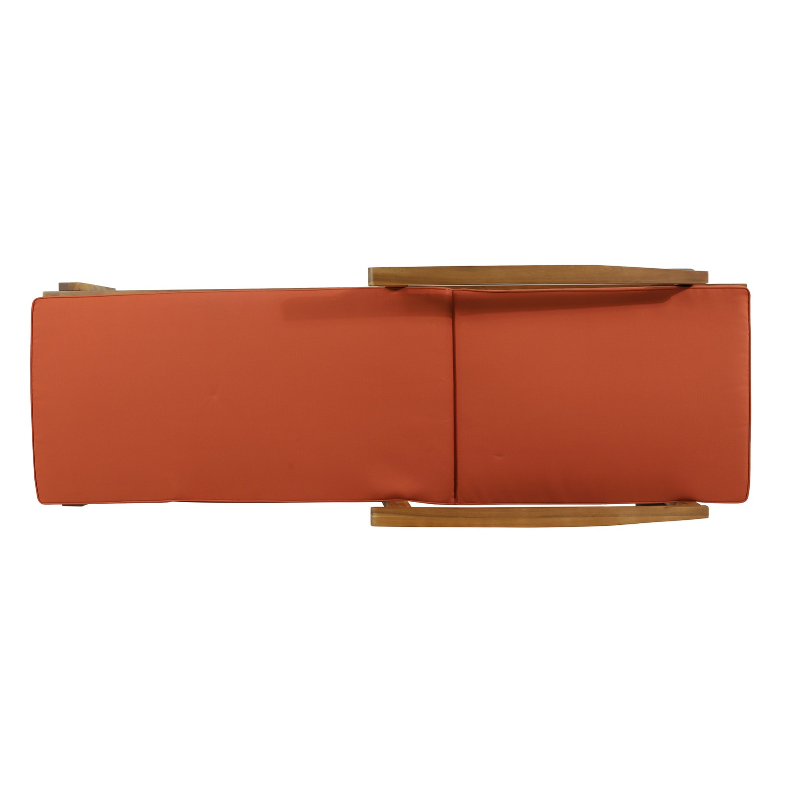 Chaise Lounge Chair w/ Adjustable Recliner & Water-Resistant Orange Cushions