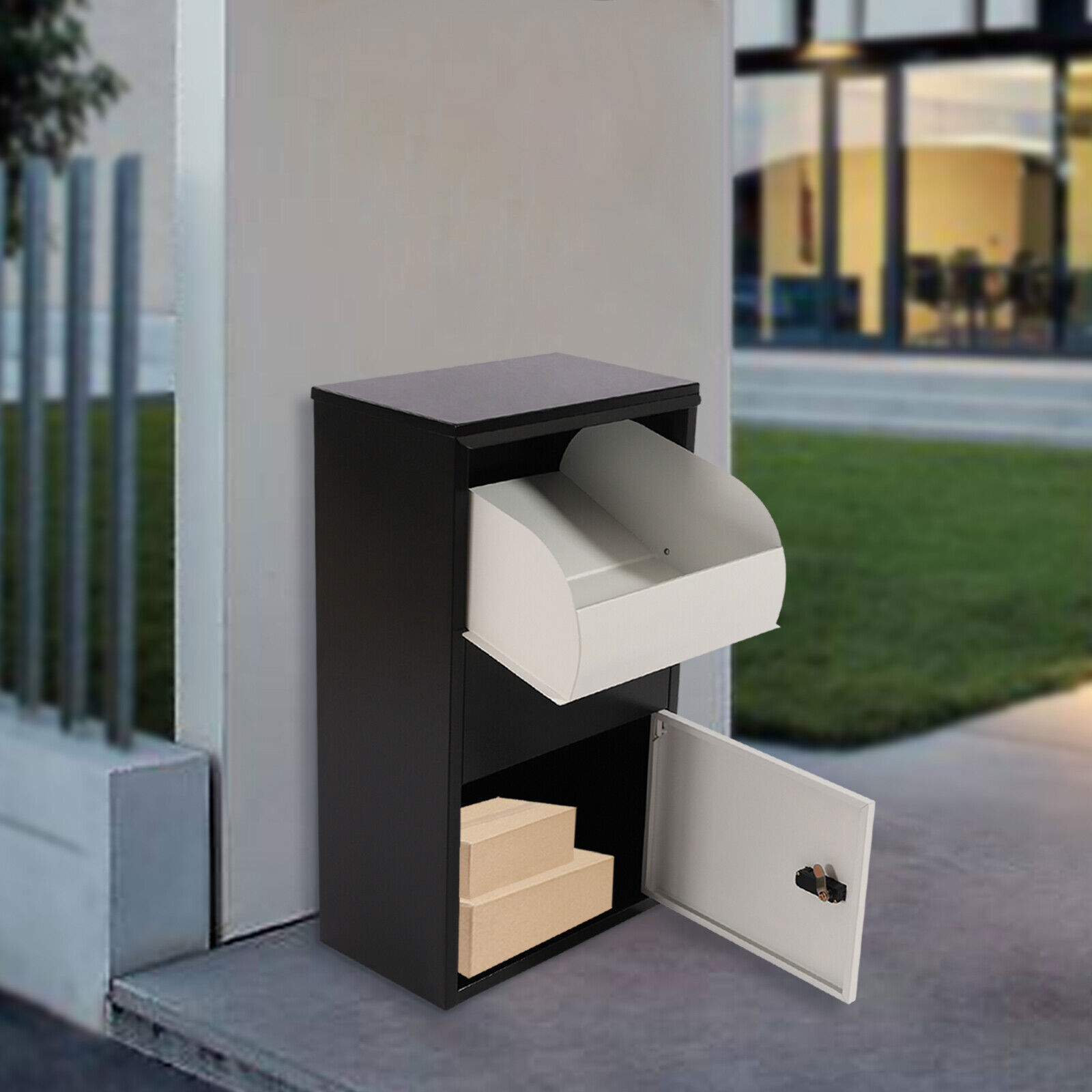 Package Delivery Box Mail Parcel Drop Mailbox Home Container Outdoor Code Lock