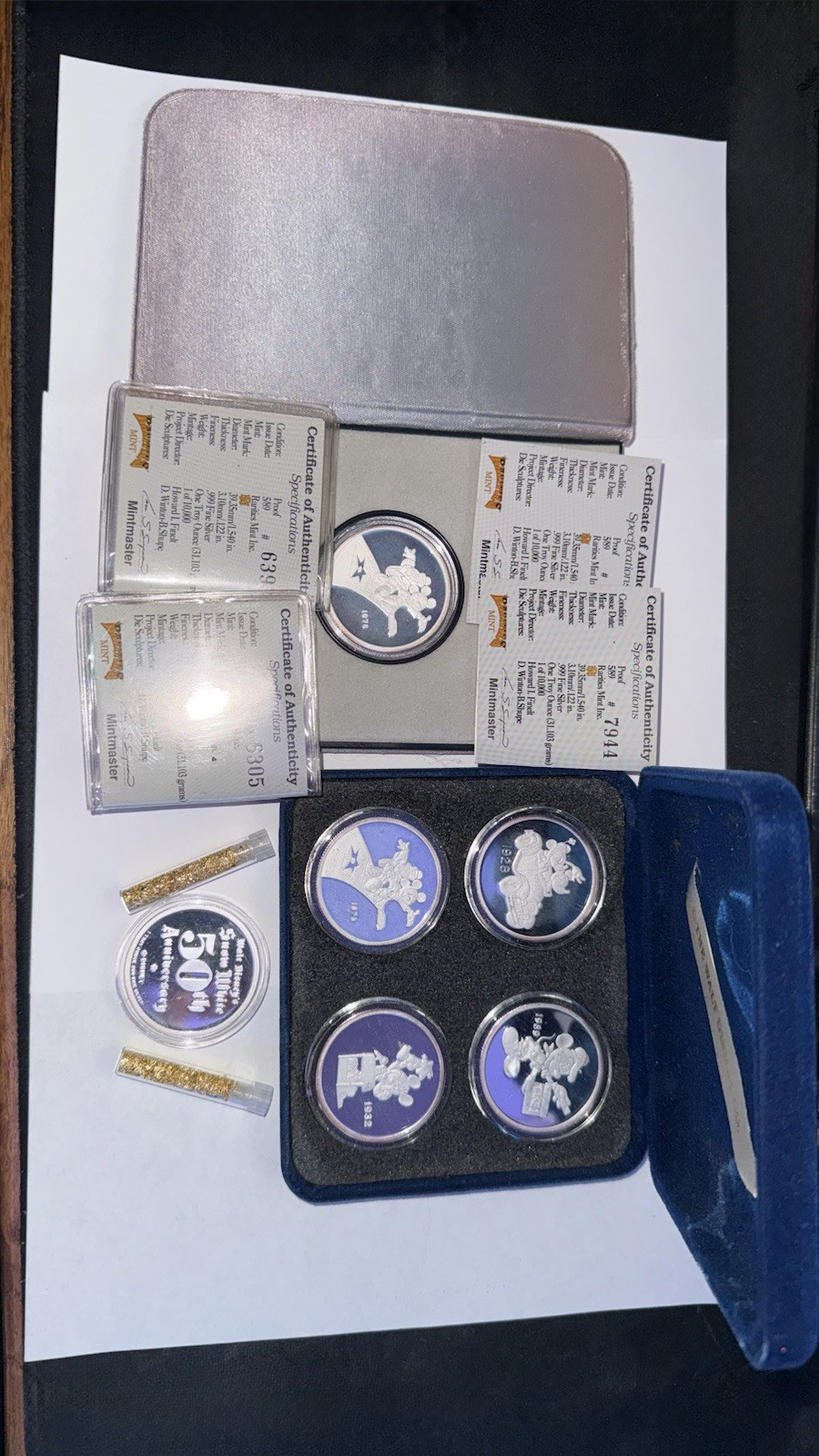 6 oz .999 silver lot Disney 1oz Silver Coins