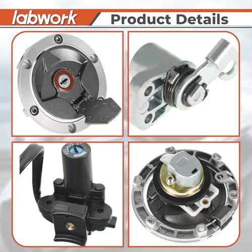 Motorcycle Ignition Switch Lock Key Fuel Cap Replacement for Kawasaki EX250J