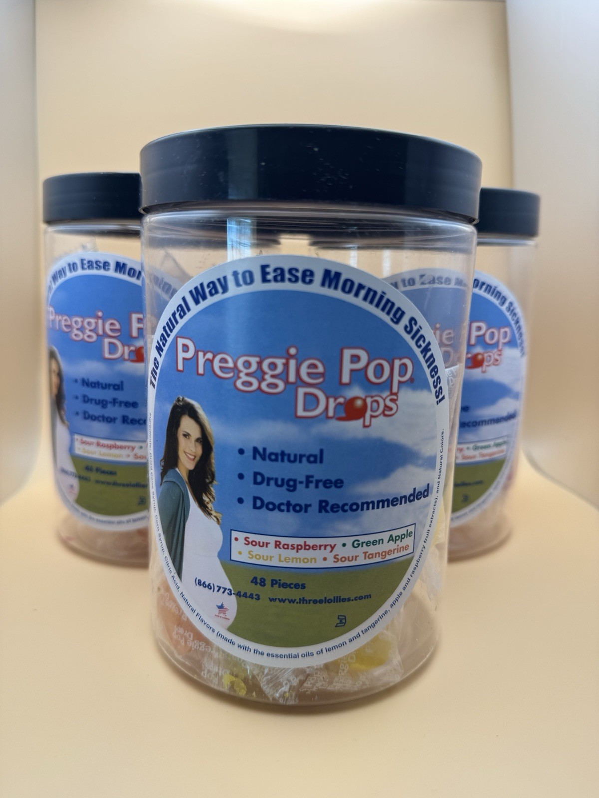 Preggie Pop Drops For Morning Sickness  Assorted Sour Flavors  48  Pieces