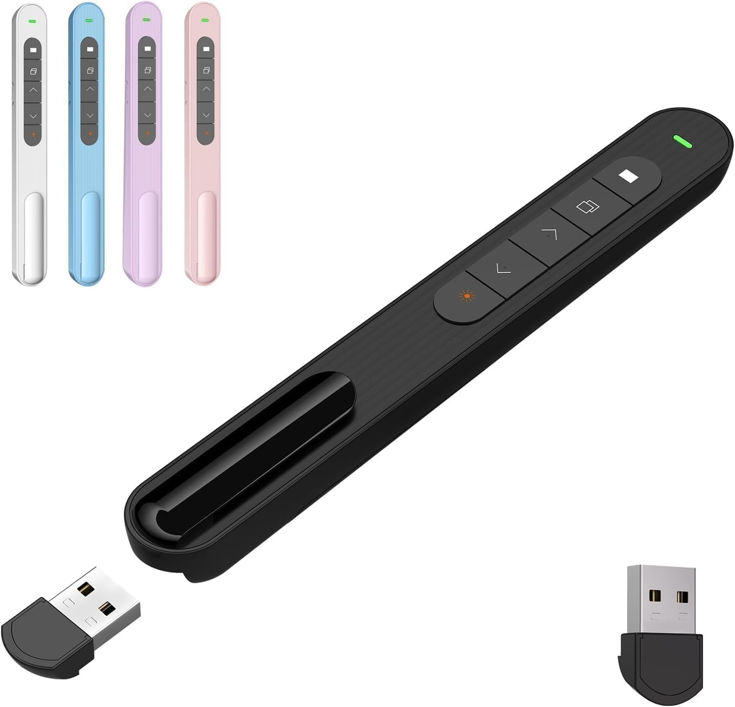 Presentation Clicker with Red Pointer Beam, 328Ft Long-Range Wireless Presenter