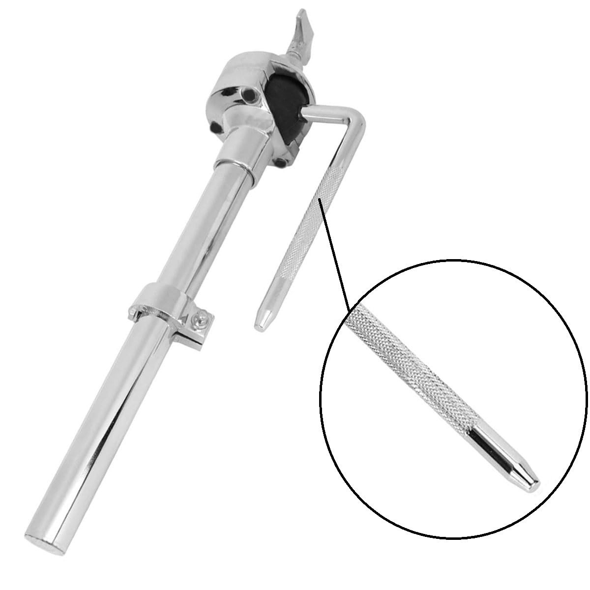 TUOREN Tom Drum Mount Bracket Single Holder Stand for Jazz Silver
