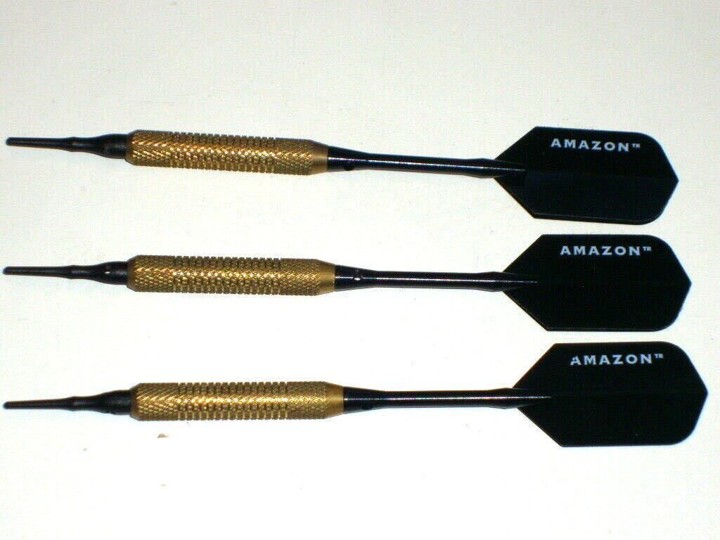 Soft Tip Darts Used, 17 Gram Brass with New Aluminum Shafts and Flights #3114