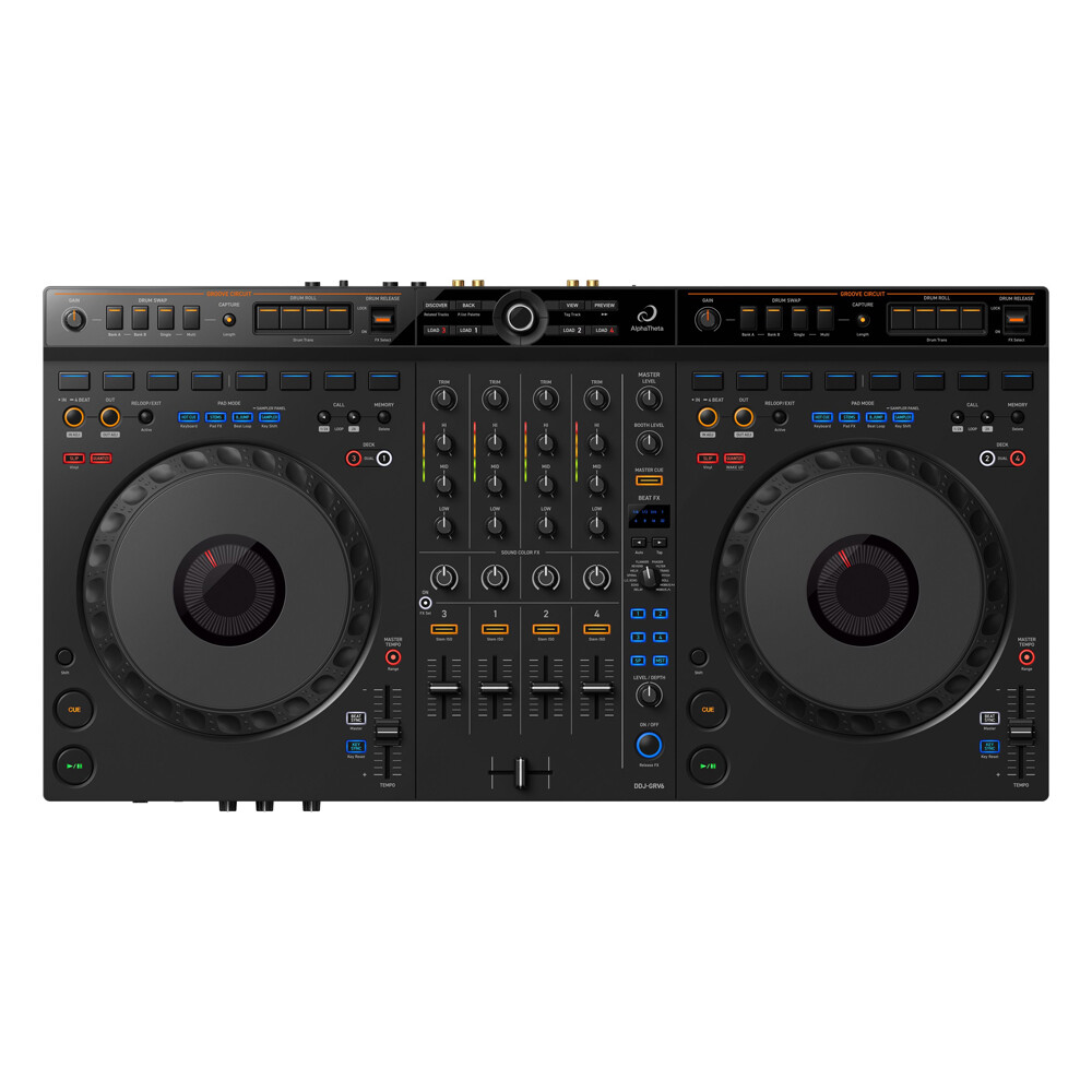 AlphaTheta DDJ-GRV6 4-channel performance DJ controller w/ Bag & Ties
