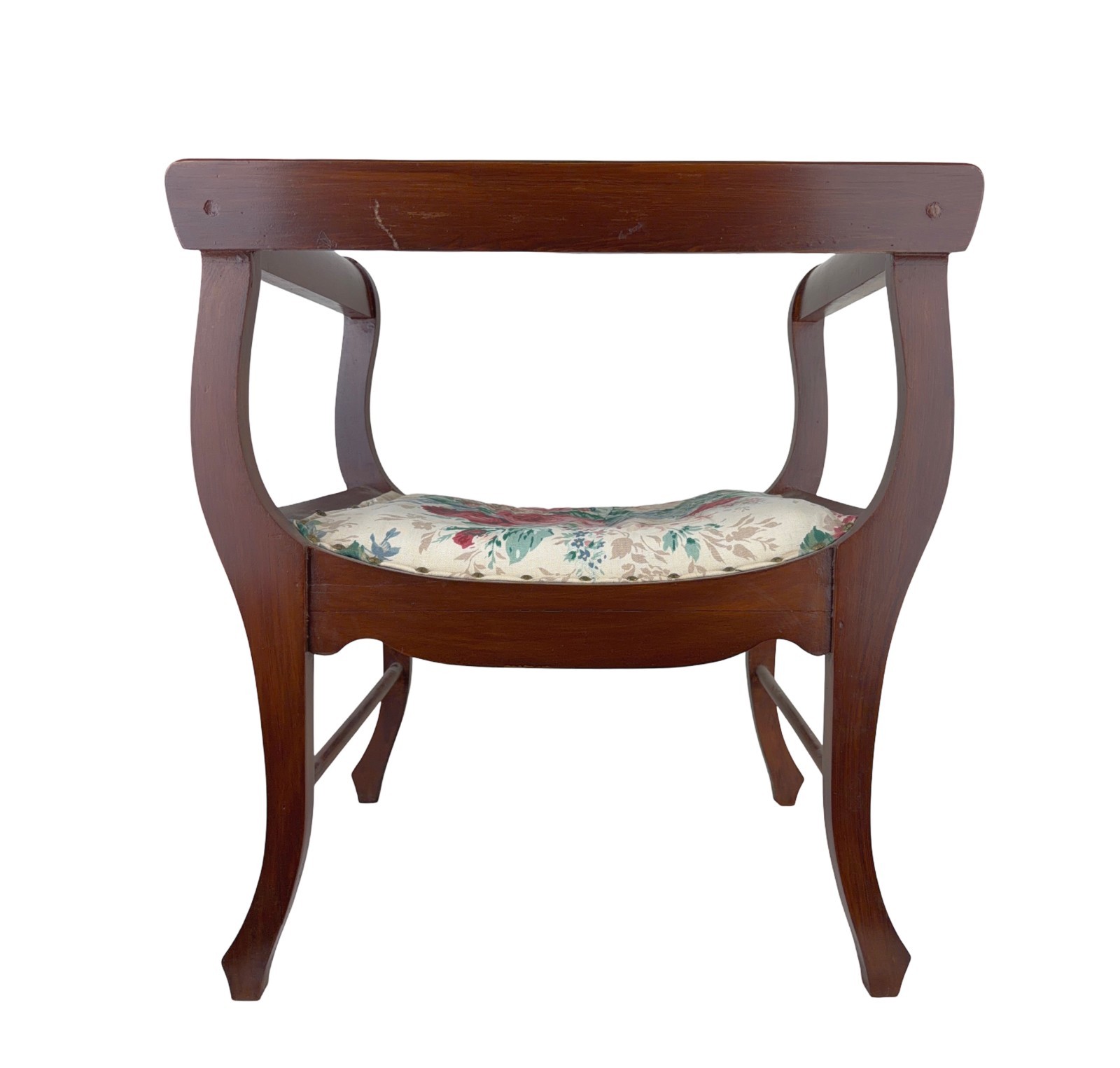 Antique Mahogany Bustle or Dressing Chair