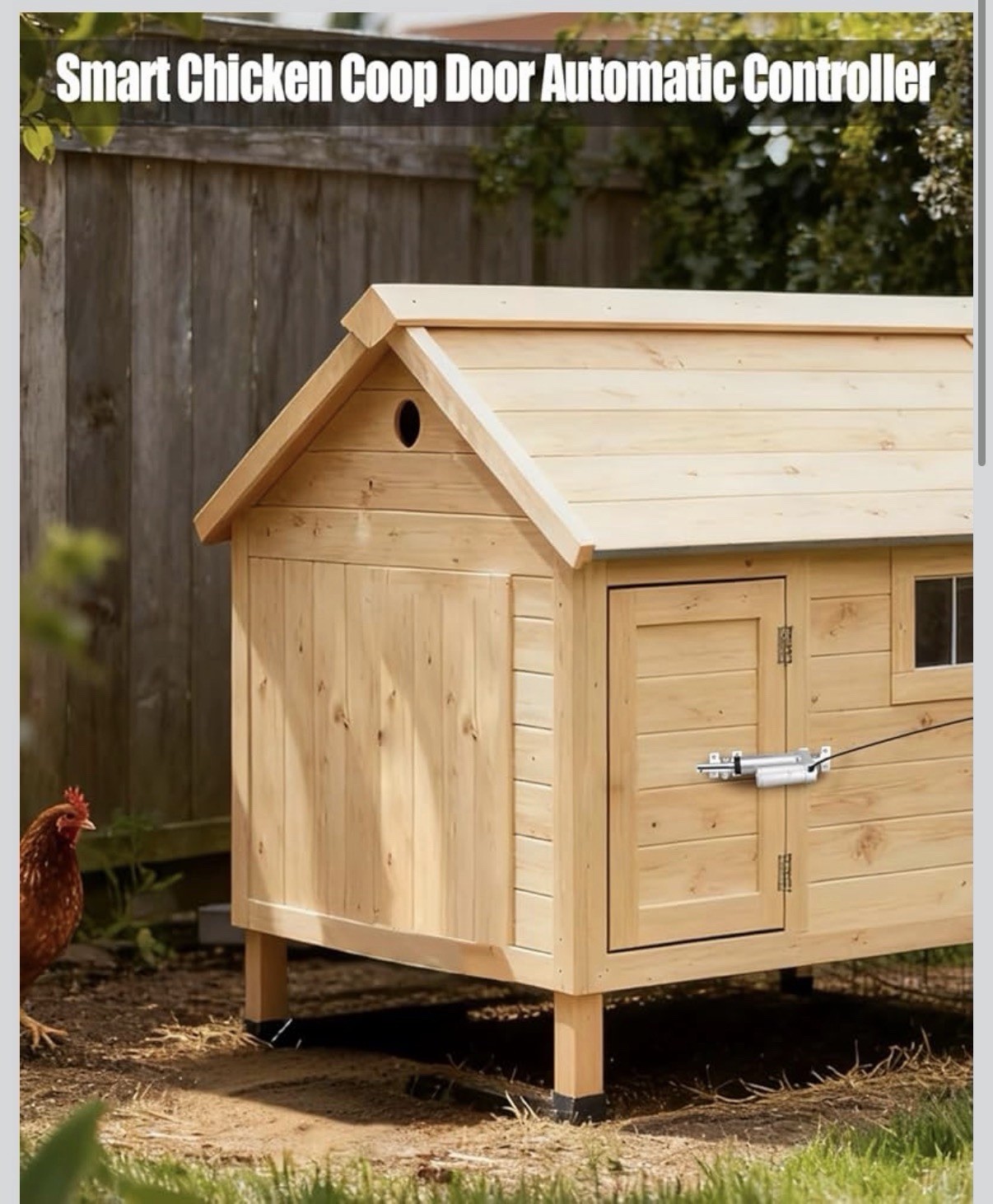Smart Chicken Coop Door Opener with Timer
