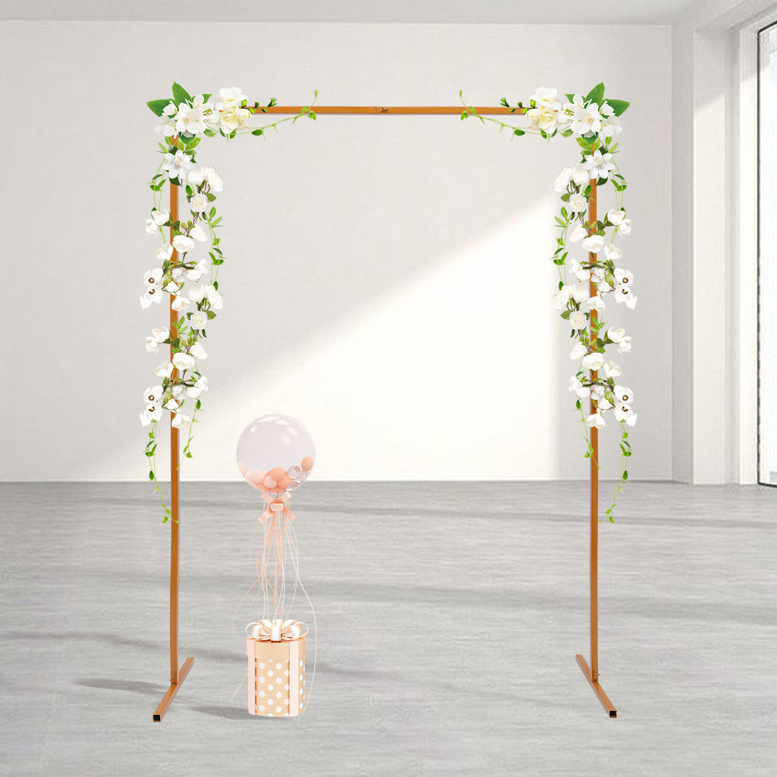 Wedding Arch Rack Frame Square Flower Balloon Arch Stand Party Backdrop Decor US