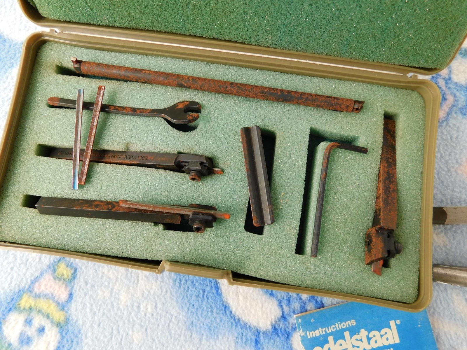 Edelstaal Cutting Tool Set # 2790-S, Vintage For Mini Lathes, Complete in Box
