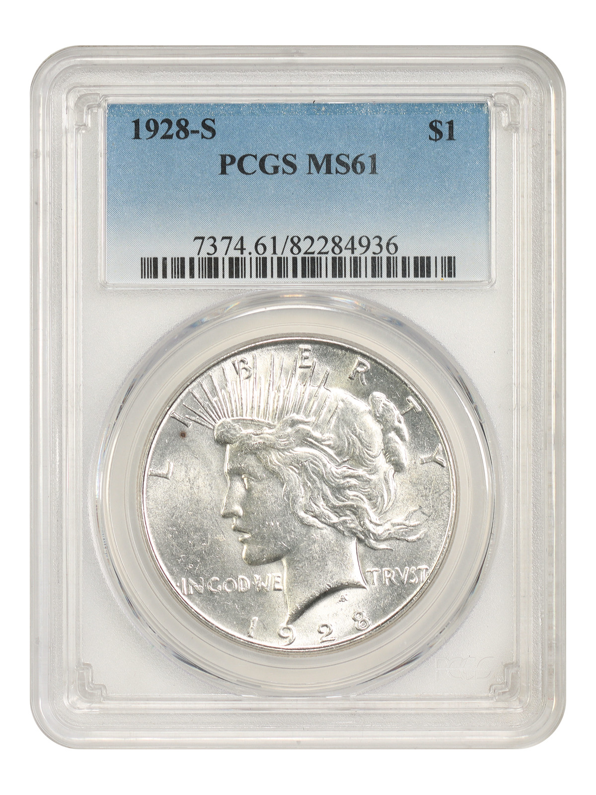 1928-S $1 PCGS MS61 - Peace Dollar - Better Date S-Mint