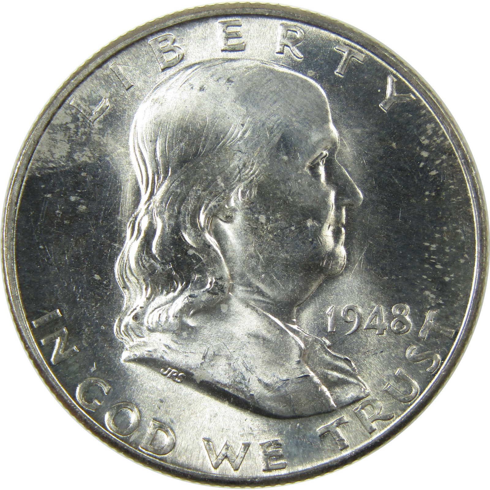 1948 D Franklin Silver Half Dollar Uncirculated Mint State SKU:I27834