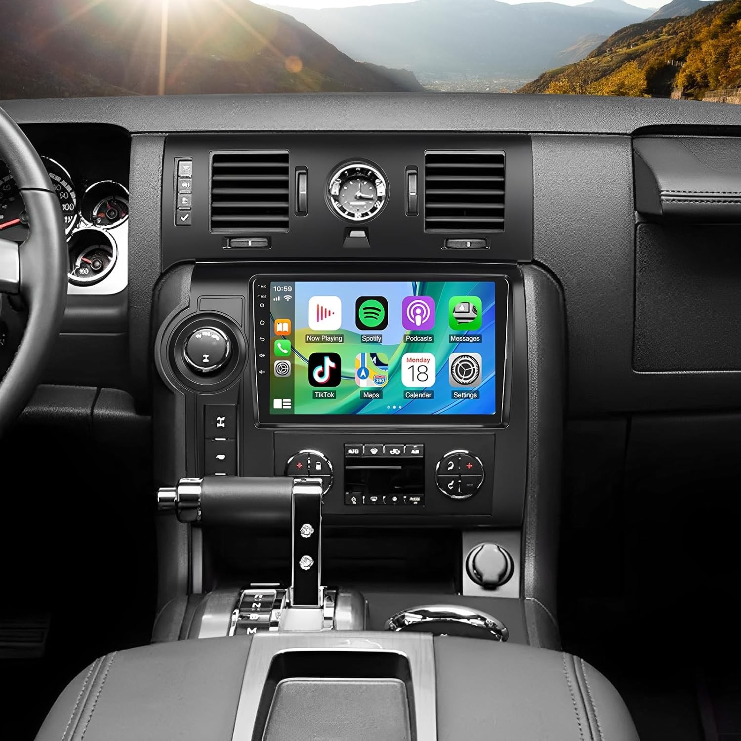 4+64G 9" Android 15 Carplay Car Stereo Radio GPS Navi For 2008-2009 Hummer H2
