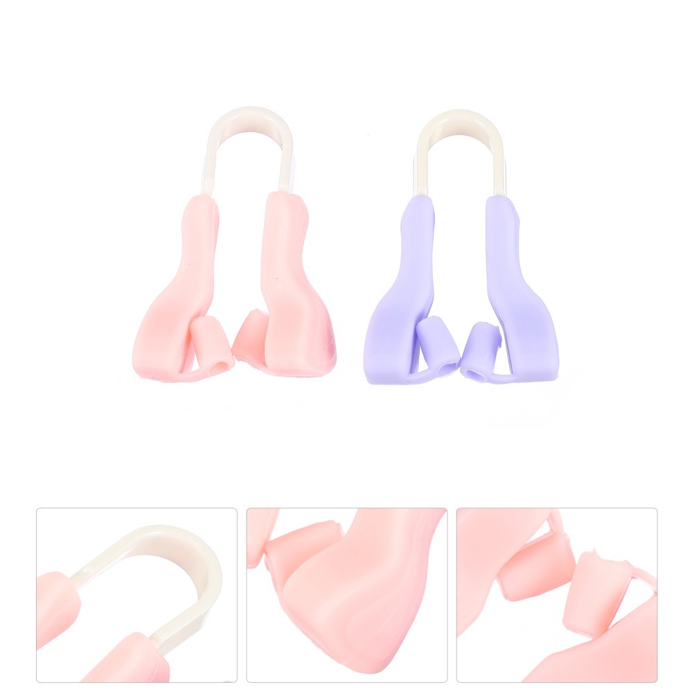 2Pcs Silicone Nose Slimming Clips Nose Bridge Straightener Reusable Beauty Tool