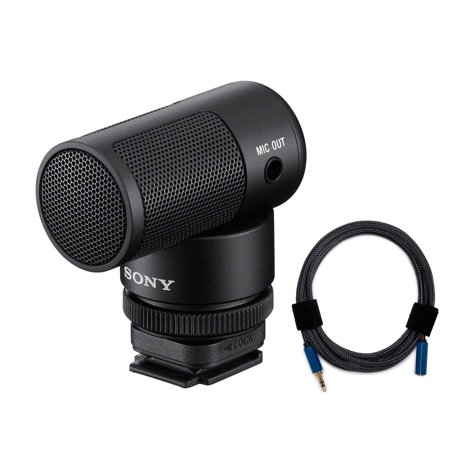 Sony Vlogger Shotgun Microphone MI Shoe 3.5mm Male Female Audio Cable