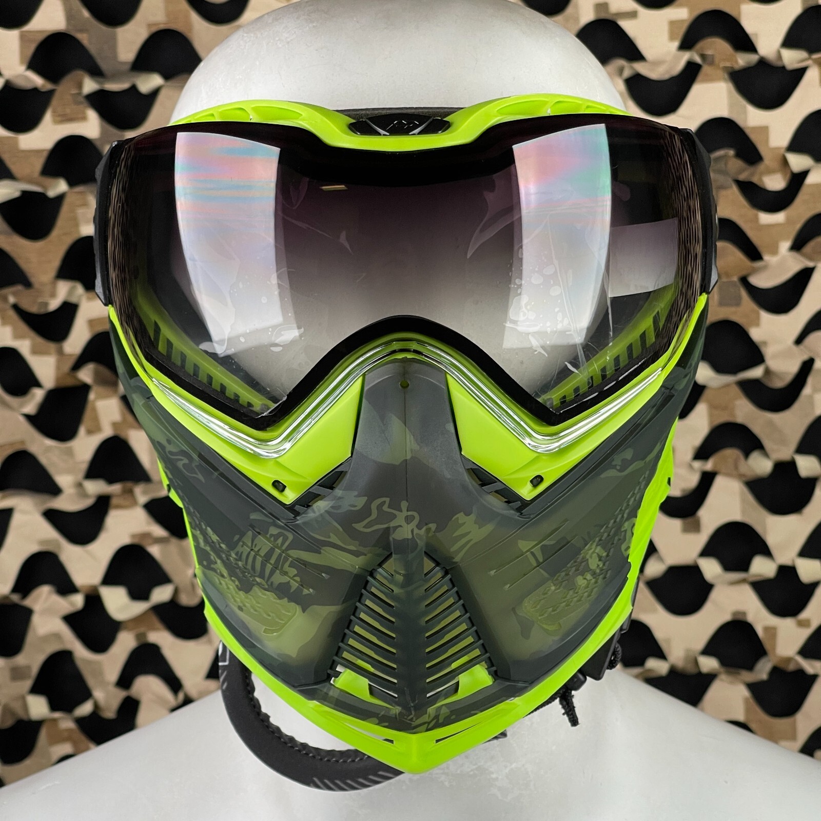 NEW Push Unite XL Paintball Mask - Tropical Camo Lime