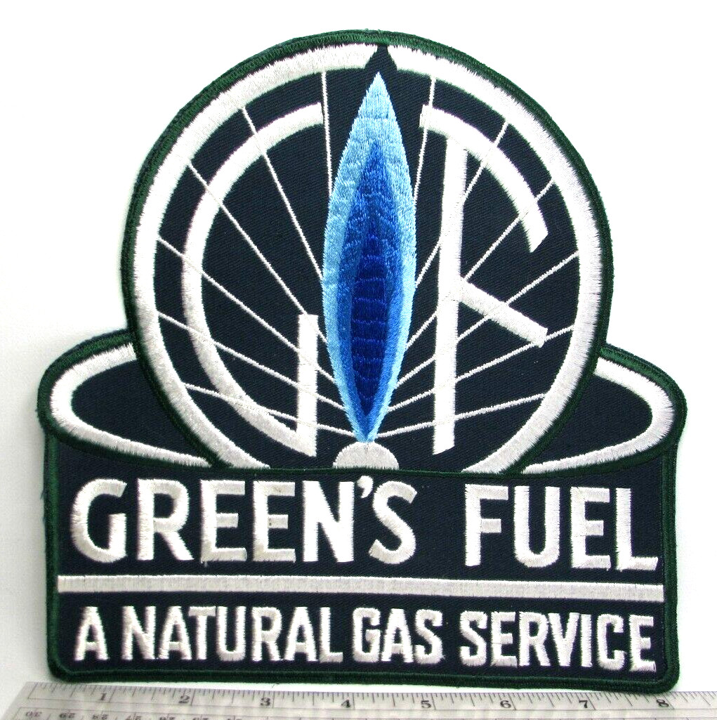 Vintage Green's Fuel A Natural Gas Service Large Jacket Patch Orlando Florida