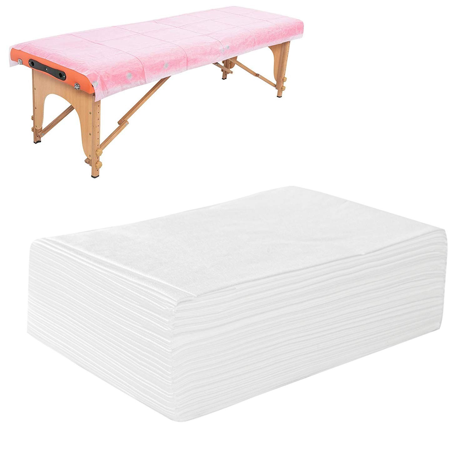 Lightweight Disposable Massage Table Covers - 20 PCS, 31.5" x 70.8" Rectangular