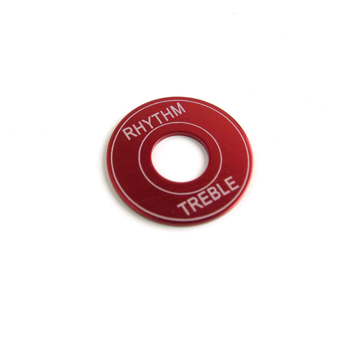 Toggle Switch washer Rhythm/Treble Ring, Aluminum/Red