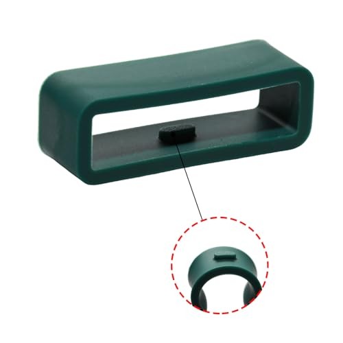 Watch Strap Holder Loop Replacement - Silicone Watch Band Loop Dark Green