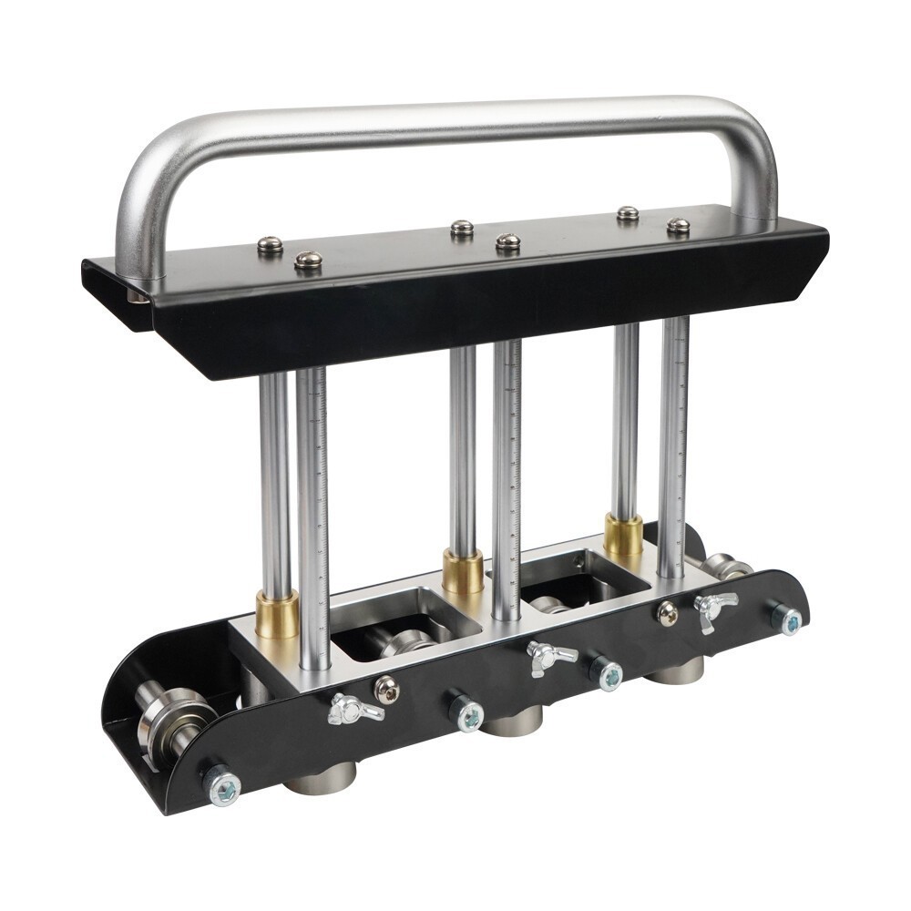Three-Station Edge Roller Quick Adjustable 0-90° Steel Cutting Hand Tool Black