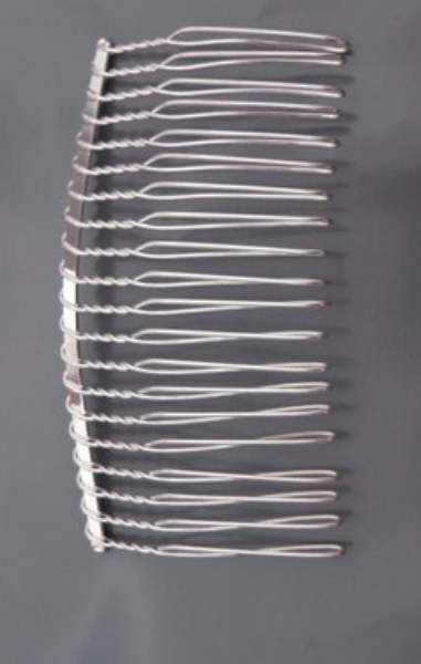 10 SILVER 3"  Styling Hair Comb  20 teeth (5 Pr) wire metal Create Double Slide