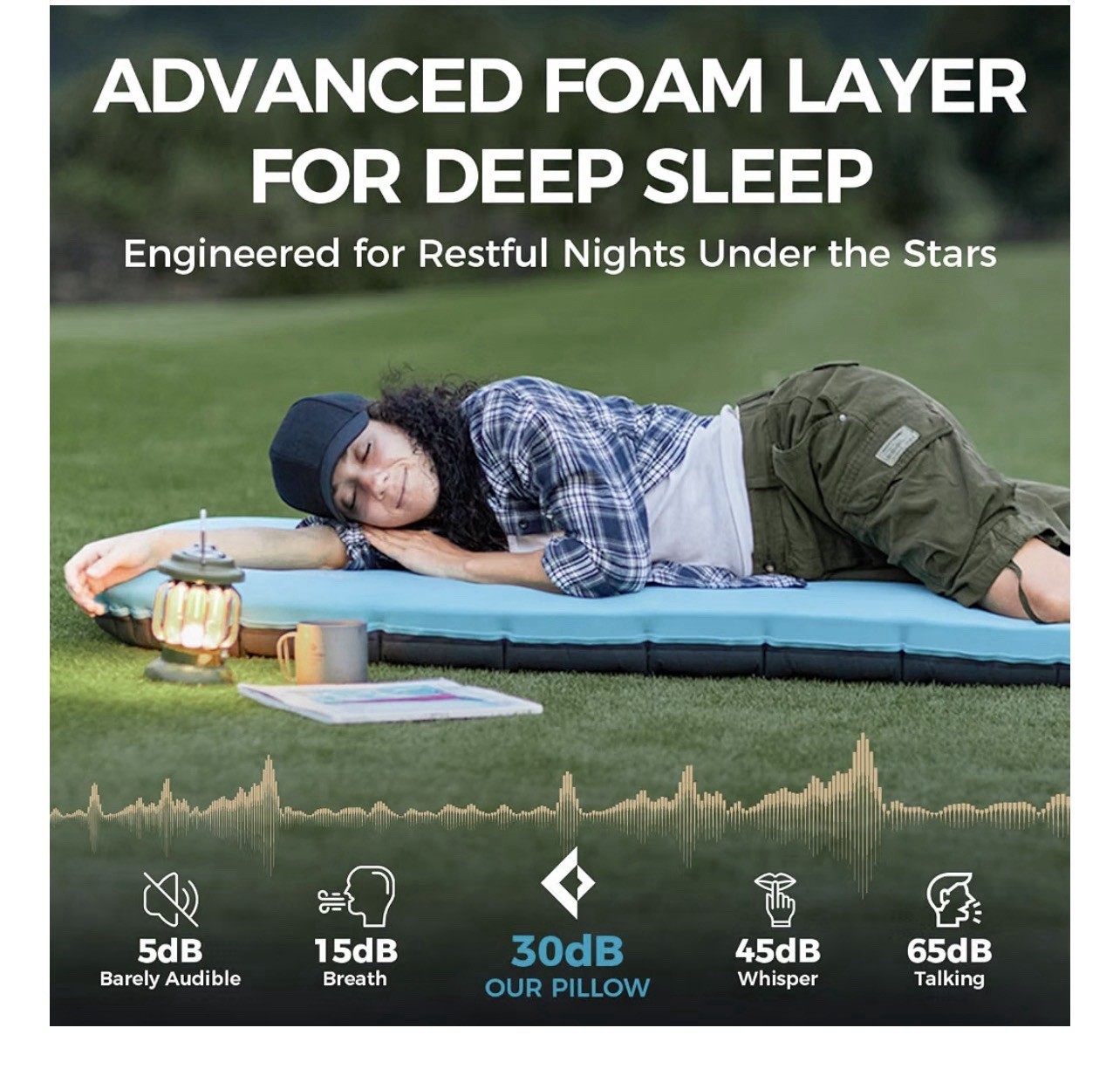 Kingcamp 4" Inflatable Camping Mattress - High Support, Compact Sleeping Pad