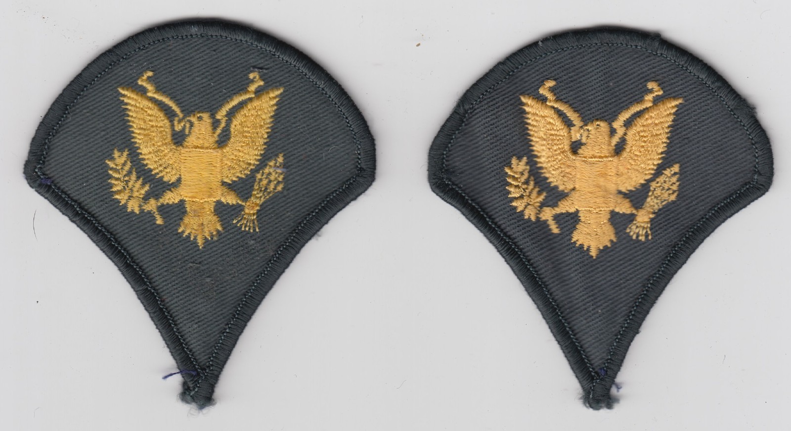 PAIR Vintage US Army Patch US Army Specialist E-4 Uniform Dirty Bird Rank Patch