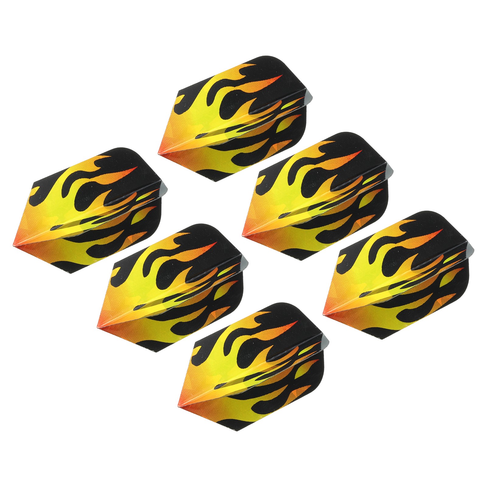 Slim Dart Flights, 6 Pack PET Dart Accessories, Black Yellow