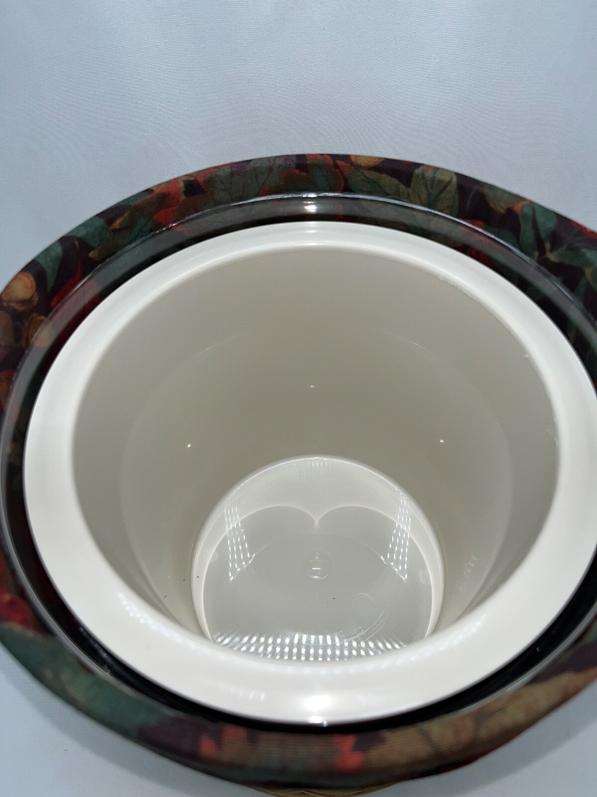 Longaberger Ice Bucket Basket Set Lid Insert Protector Falling Leaves Liner 2003