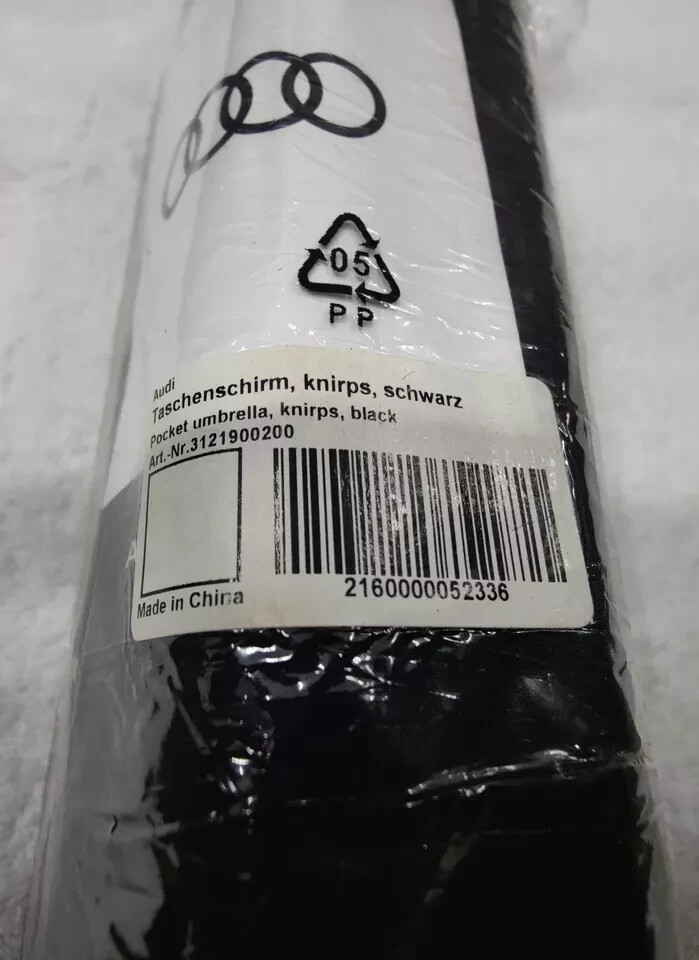 Audi collection 3121900200 Pocket Umbrella Black (2 Pcs)