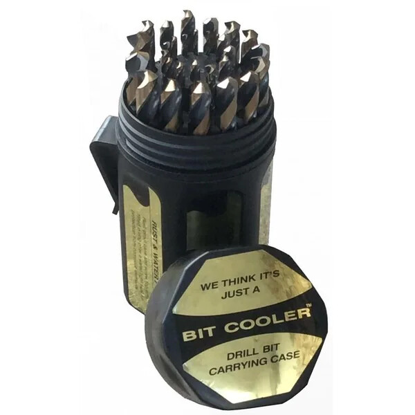 Drill America 29 Pc HSS Black & Gold 3 Flat Shank Drill Bit Set KFD29J-3F-PC