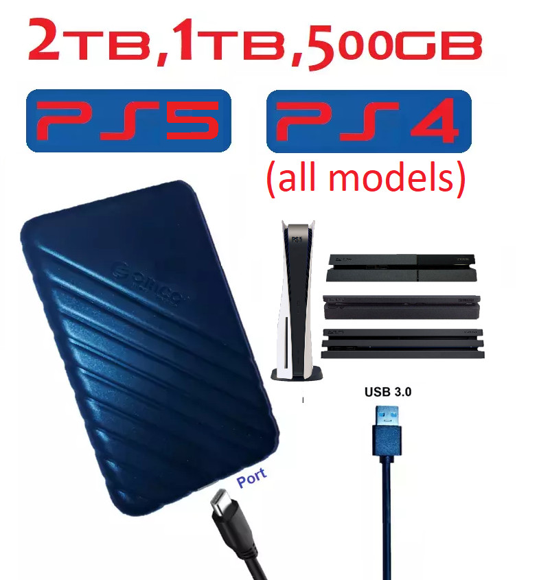2TB, 1TB PS4  Game Drive External Expansion Drive   External Drive