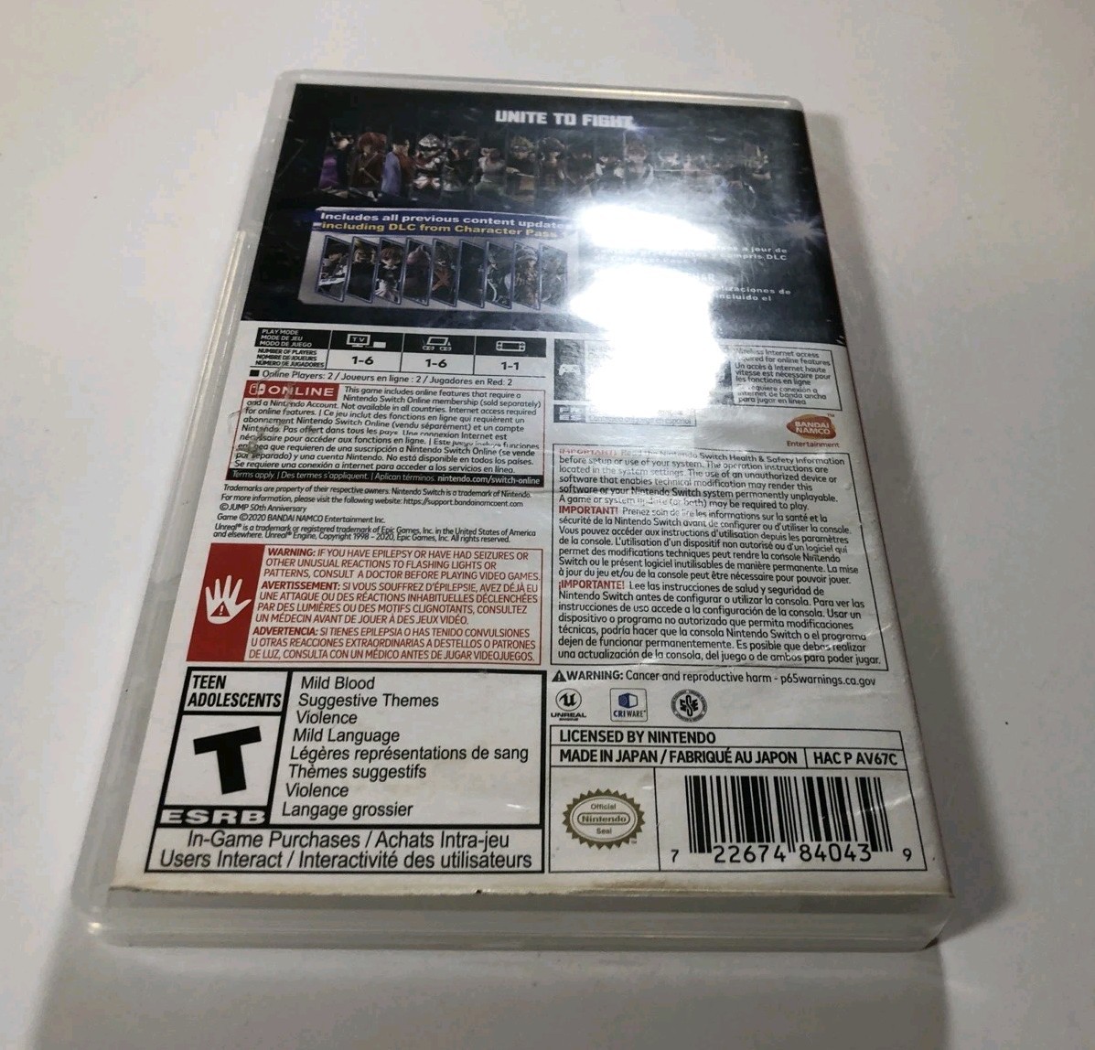CASE ONLY NO GAME: Jump Force Deluxe Edition (Nintendo Switch) PLEASE READ