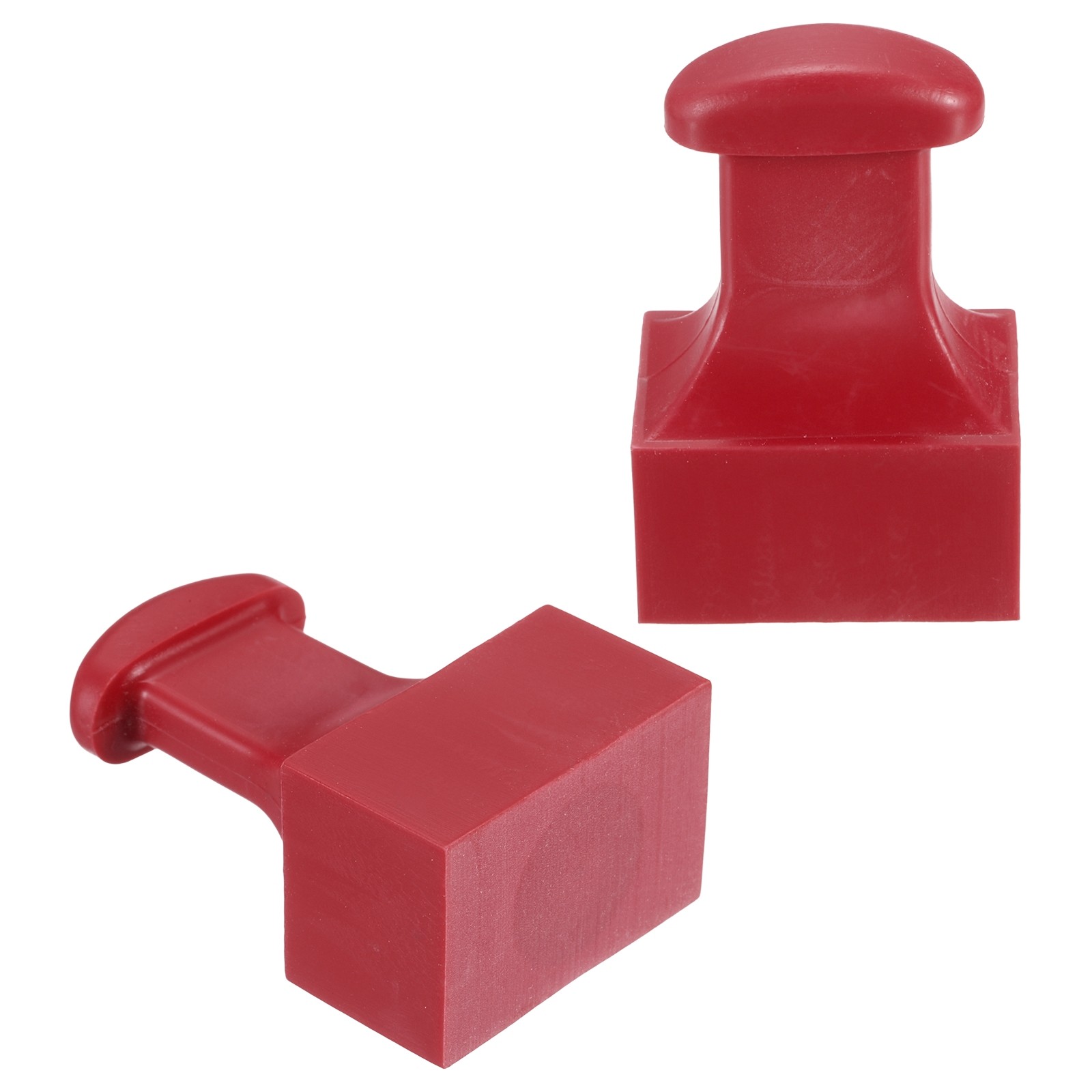 30x20mm Stamp Rubber Round Handle, 2 Pcs Rubber Stamp Mounts, Red