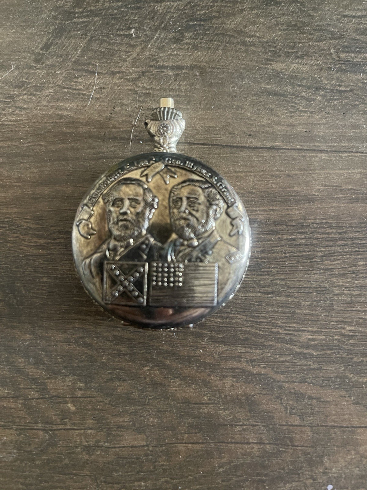 Men's Vintage Mechanical Pocket Watch Civil War Robert E Lee-Ulysses S Grant