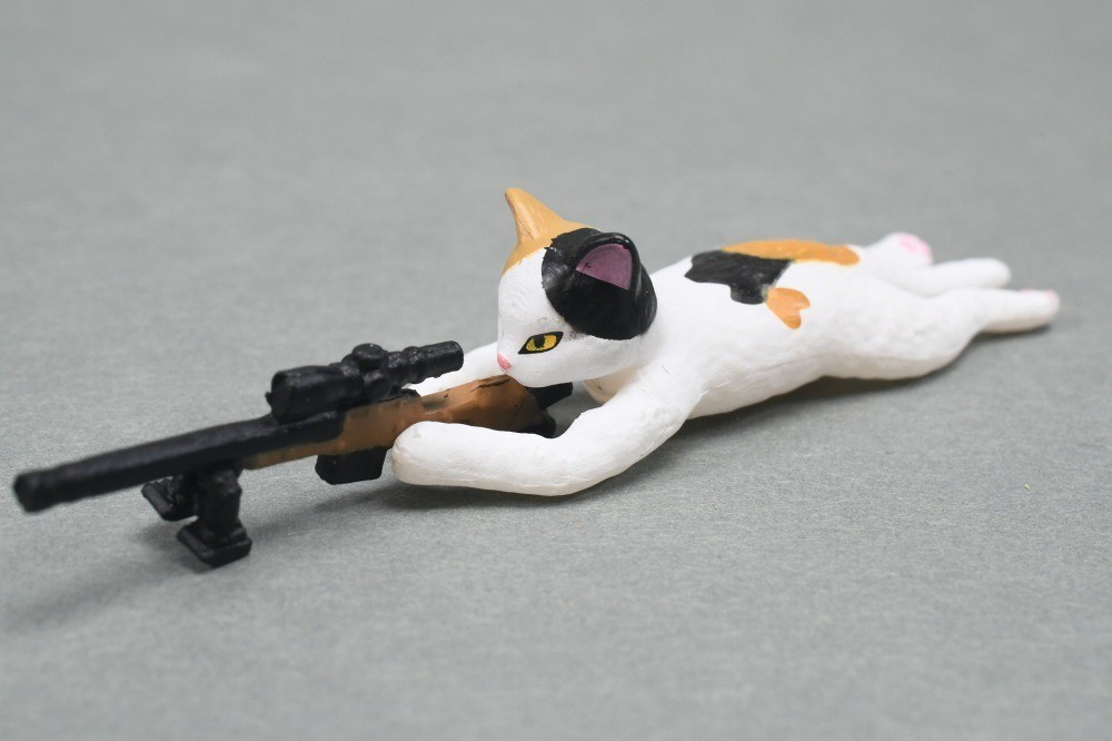 Sniper cat Capsule Toy Complete 5 Types set Gacha Japan