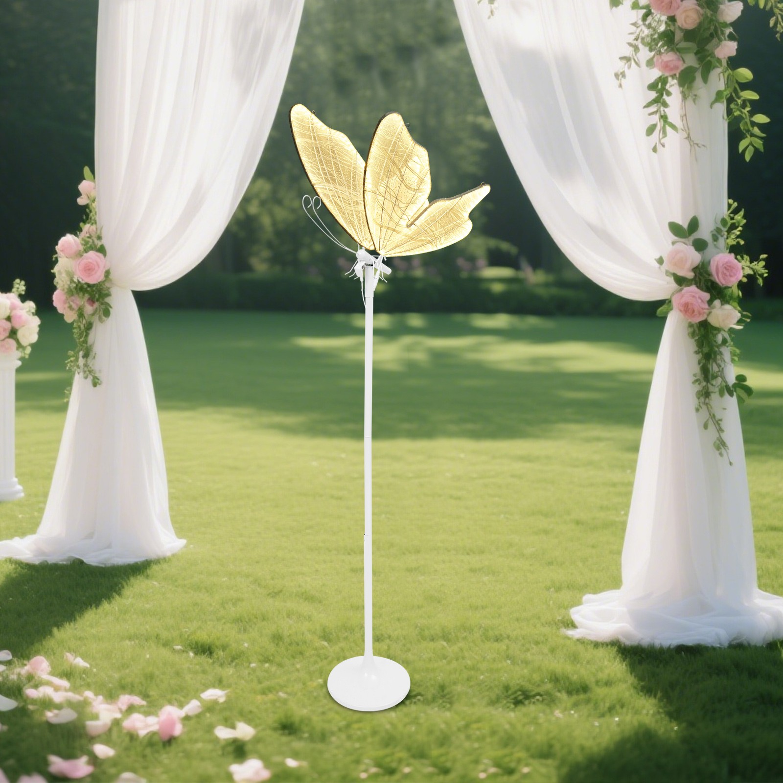 110V Butterfly Floor Lamp, 18W LED Fake Butterfly Light, Warm Light Ambient Lamp