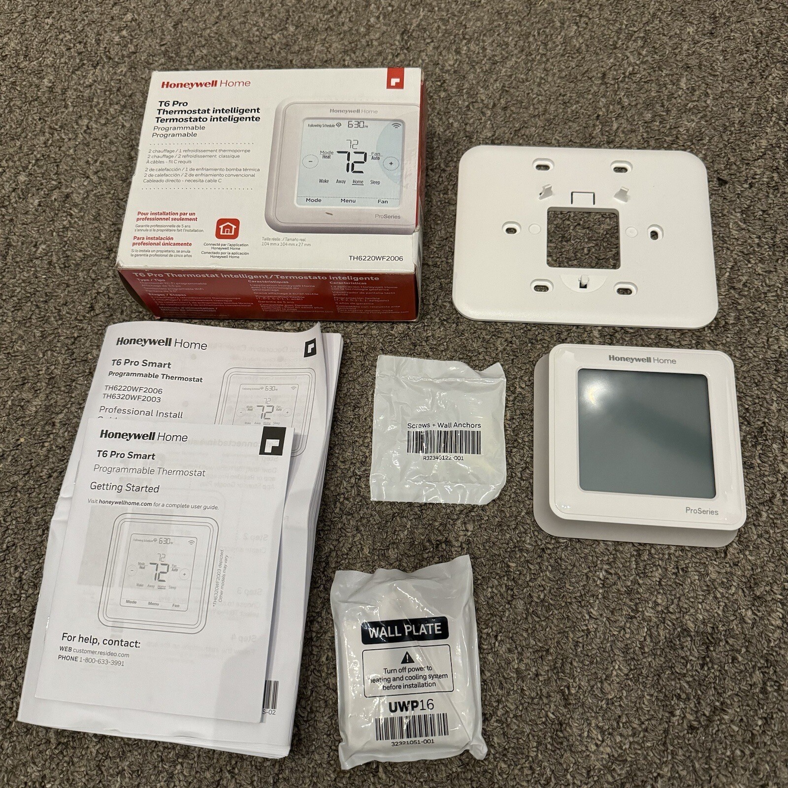Honeywell TH6220WF2006 T6 Pro WiFi Programmable Thermostat