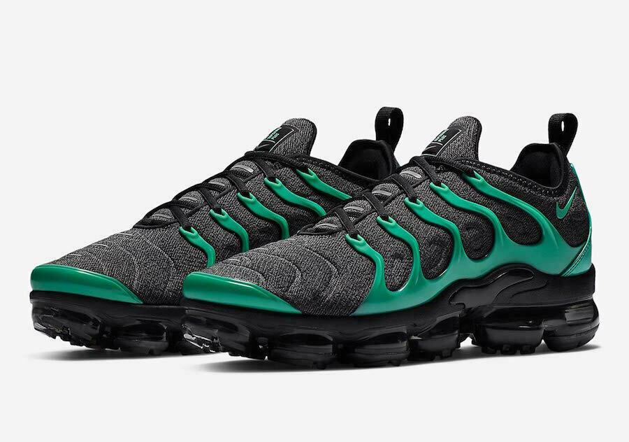 NIKE AIR VAPORMAX PLUS BLACK GREEN EAGLES 924453 013 MEN'S MULTI SIZE FAST SHIP
