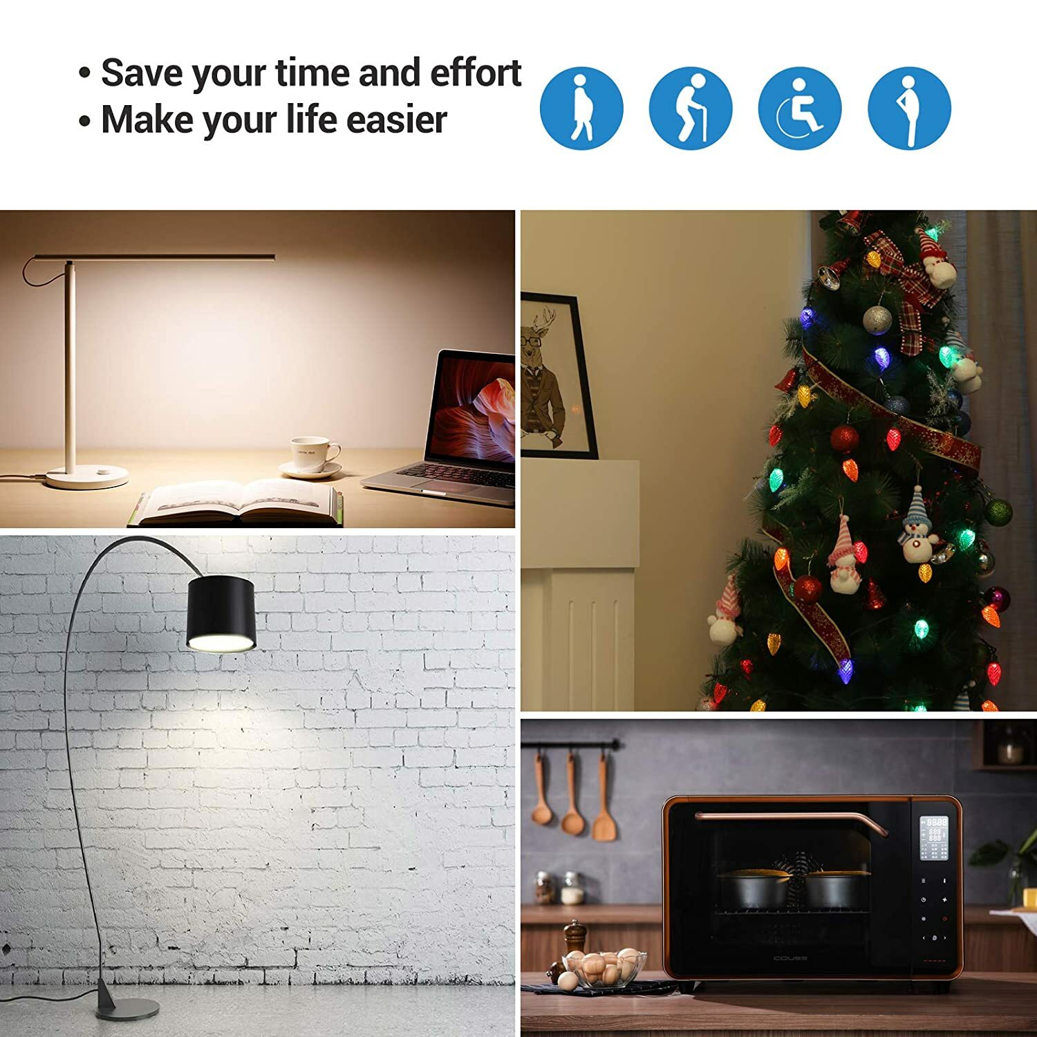 DEWENWILS Indoor Wireless Remote Controlled Outlet Plug Light Switch for Hallowe