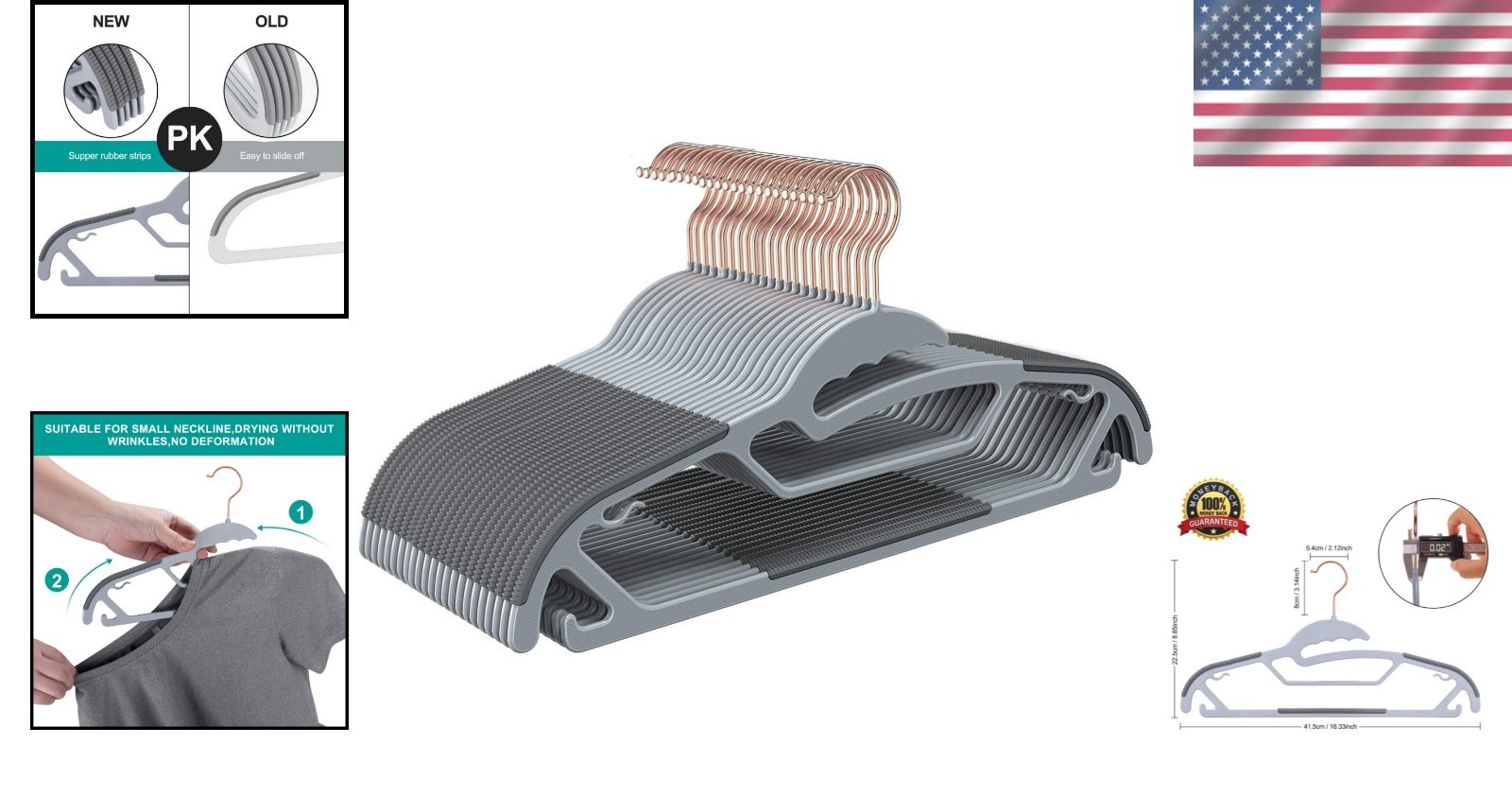 Ultra Thin Space Saving Hangers 50 Pack