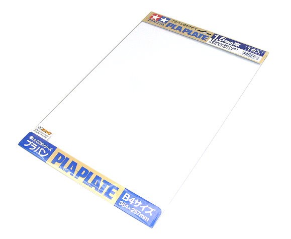 TAMIYA Model Craft Tools Pla-Plate 1.5mm B4 Size (364x257mm, 1pc) 70175