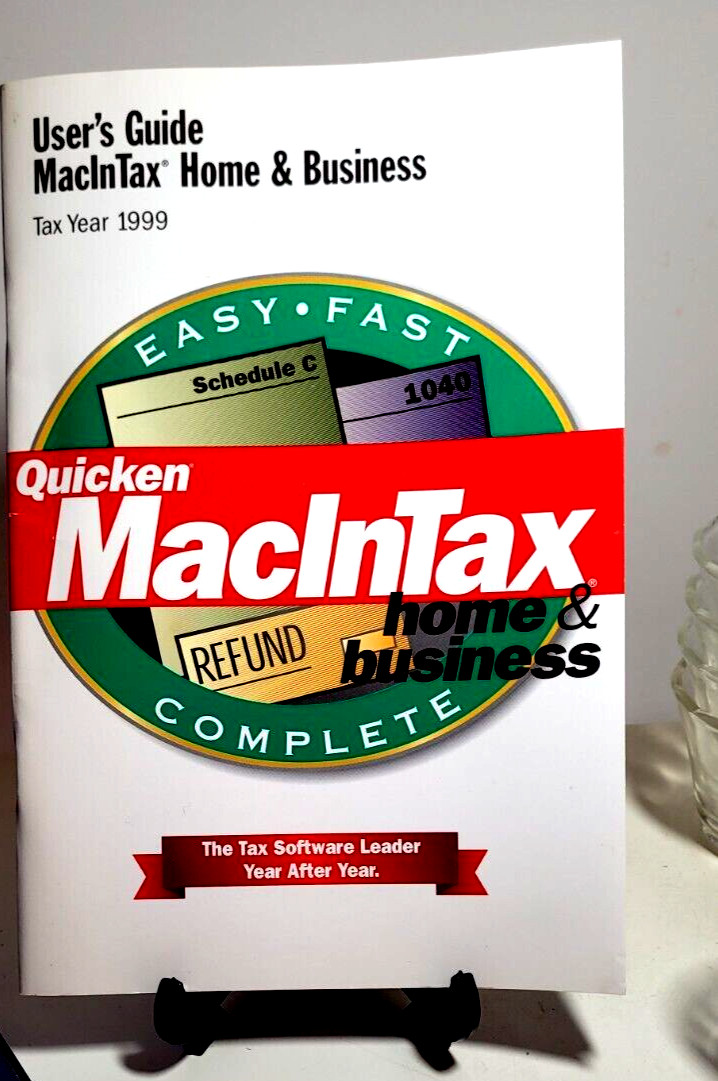 Quicken MacInTax Home & Business Tax Year 1999  Tax CD Plus User's Guide Booklet