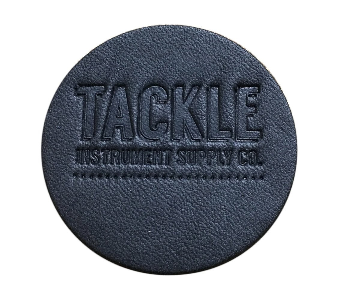 Tackle Leather Bass Drum Beater Patch - Black- Small 2 1/2"