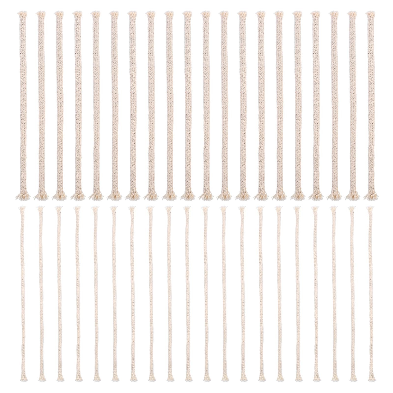40 PCS Round Oil Lamp Wicks, 1/8" & 1/4" Cotton Braided Mini Oil Lamp Wick Re...