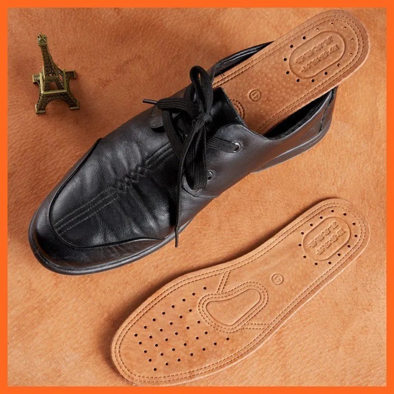 Real Cowhide Insole Leather Shoes Boots Shoe Inserts Soft Breathable Deodorant A