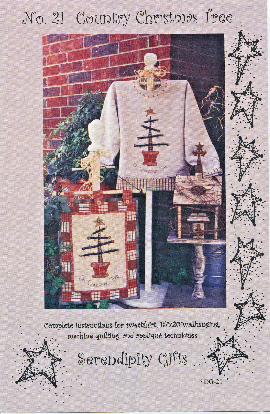 Country Christmas Tree Sweatshirt Applique Pattern by Serendipity Gifts SDG21